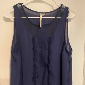 LC Lauren Conrad Navy Lace Tank